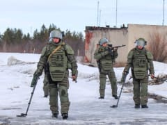 На полигоне отдельного морского инженерного полка Северного флота с военнослужащими саперами были проведены практические занятия