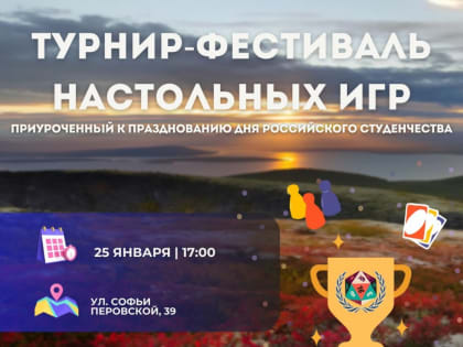 В столице Кольского Заполярья пройдут мероприятия в преддверии Дня российского студенчества