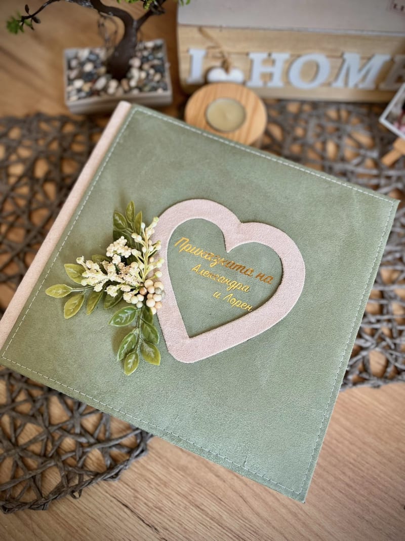 Сватбен в масленозелено