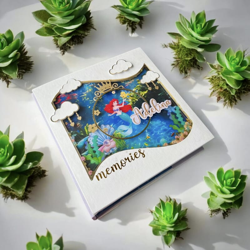 Ариел морско дъно с пайети и вградена лампа 