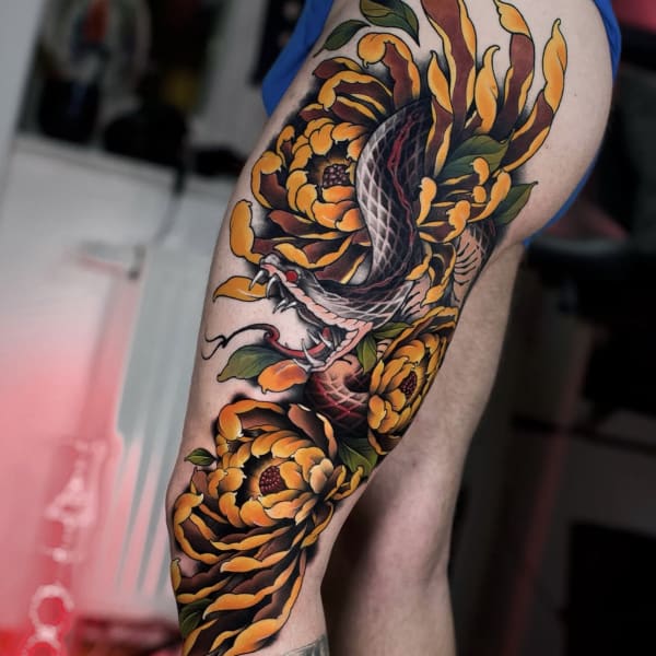 Tatuaż Botaniczny — dima — Mila Tattoo Studio Kraków