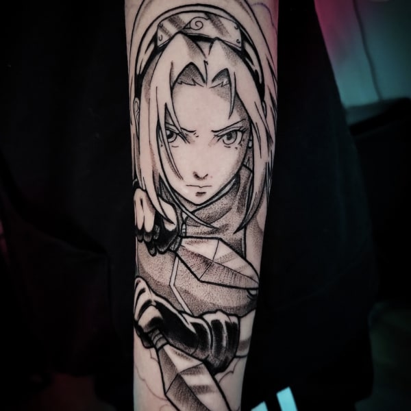 Tatuaż Anime — nyni — Mila Tattoo Studio Kraków