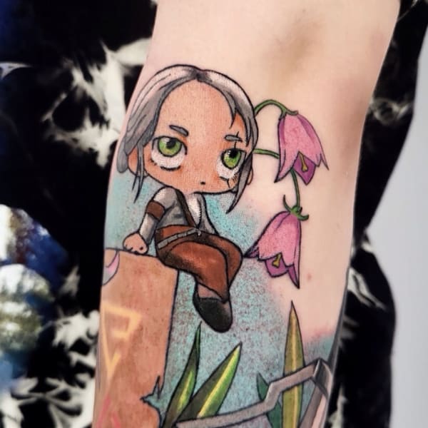 Tatuaż Cartoon — nyni — Mila Tattoo Studio Kraków
