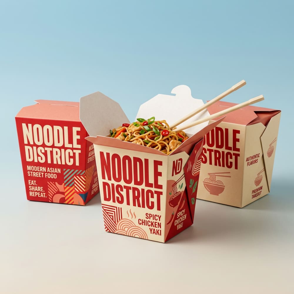 Custom Printed Noodle Boxes
