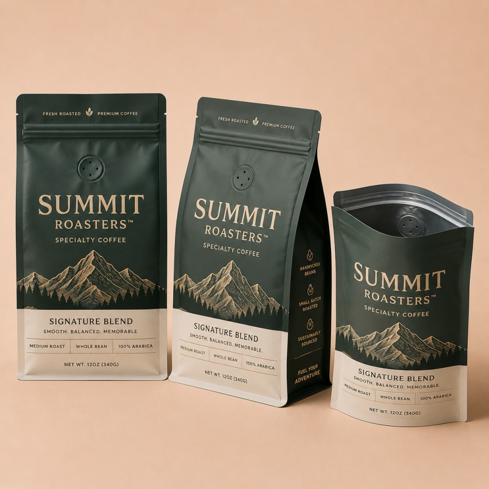 Custom Printed Coffee Bags With Valve