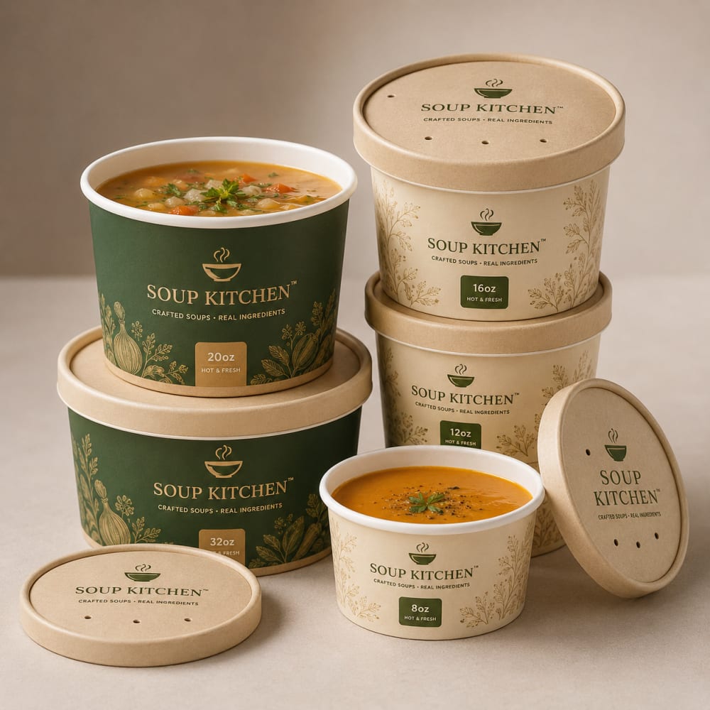 Custom Paper Soup Bowls