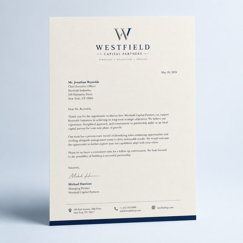 Custom Letterhead Printing