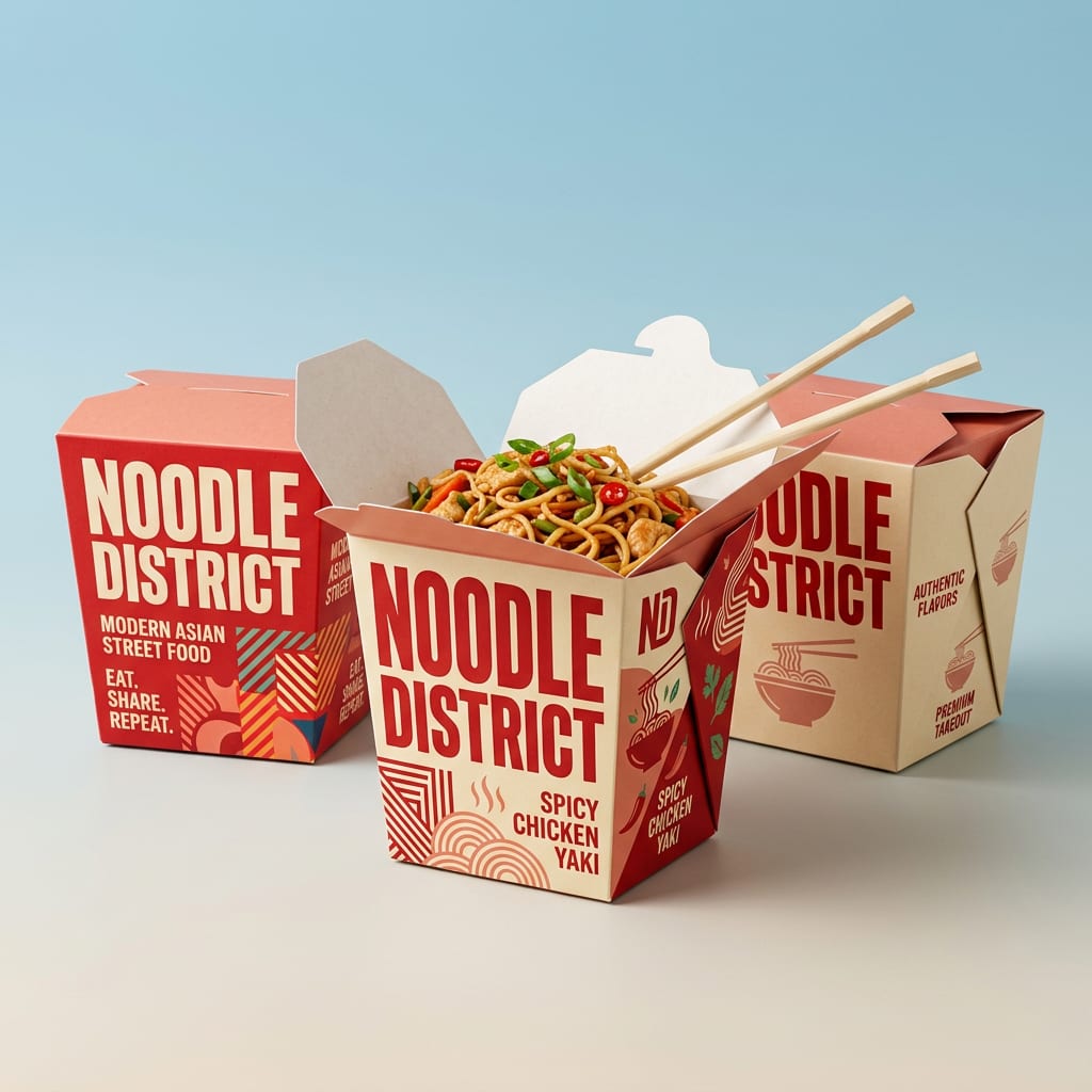 Custom Printed Noodle Boxes — view 1