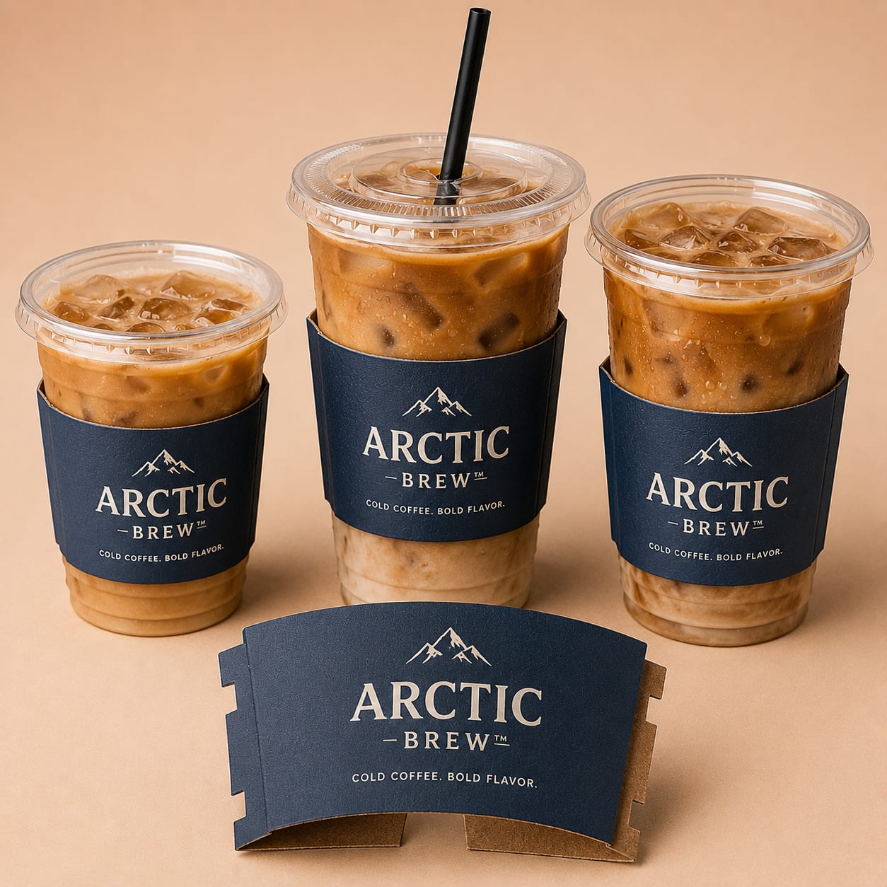 Custom Iced Coffee Cup Sleeve — view 1