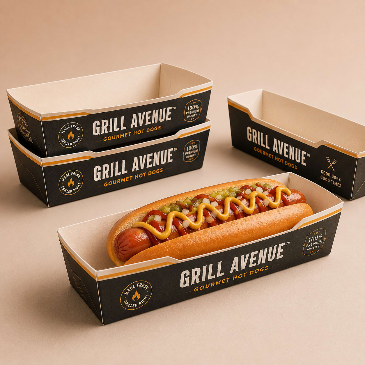 Hot Dog Paper Holders — view 1