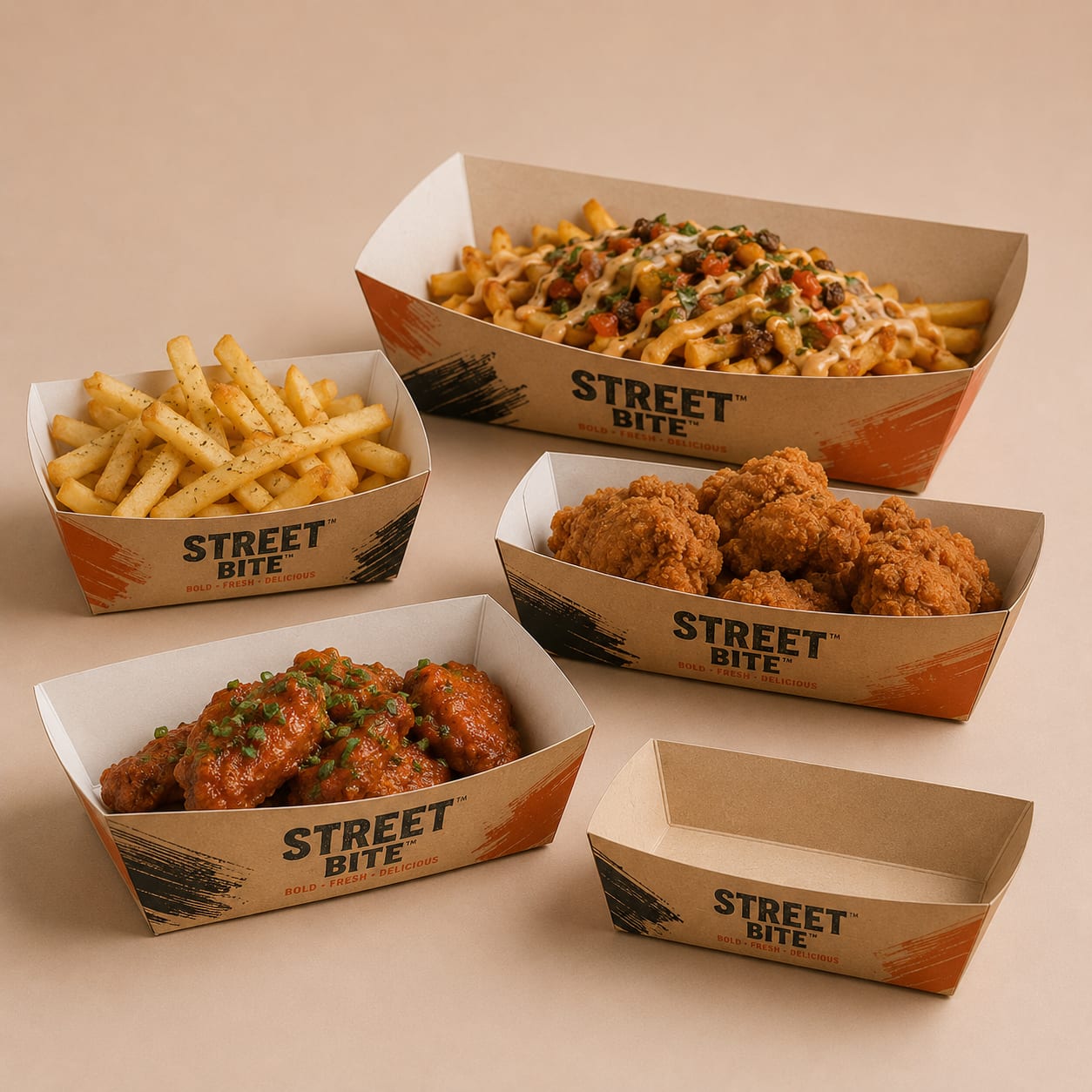 Paper Food Boats — view 1