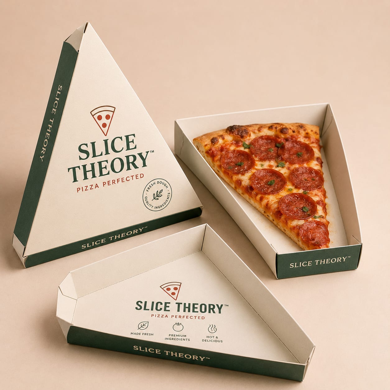 Pizza Slice Paper Trays — view 1