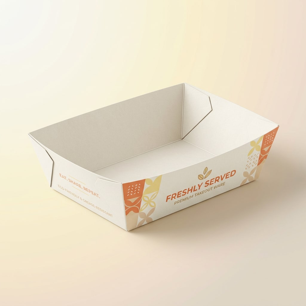 Paper Tray for Food Items — view 1