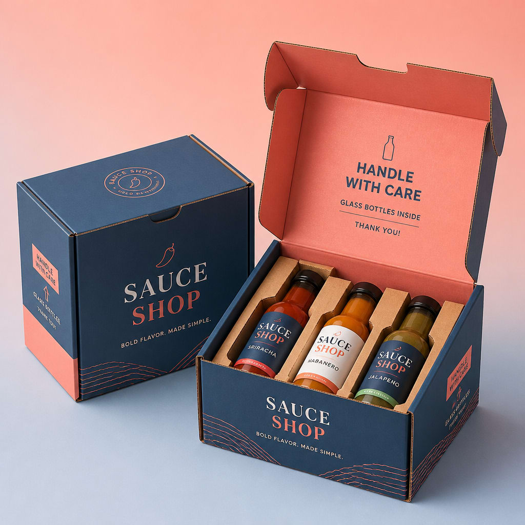 Sauce Bottle Boxes — view 1
