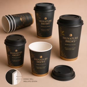 Custom Double Wall Paper Cups 4