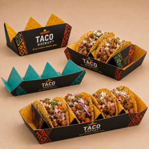 Customized Paper Taco Holders 4