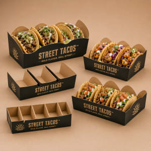 Customized Paper Taco Holders 3