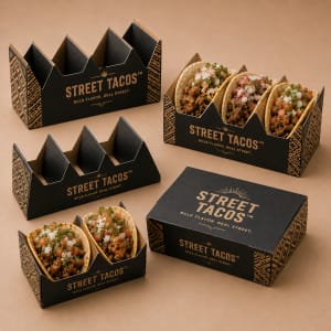 Customized Paper Taco Holders 2
