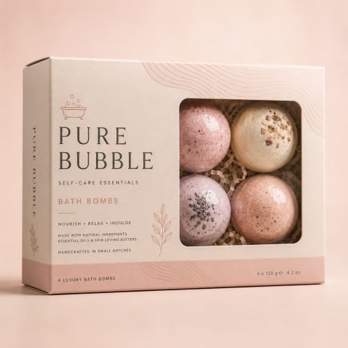 Custom Bath Bomb Boxes