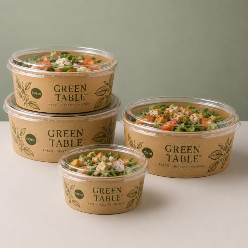 Custom Printed Paper Salad Bowls