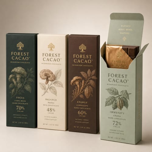 Mushroom Chocolate Bar Packaging