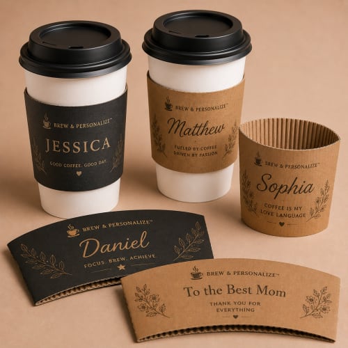 Personalized Coffee Cup Sleeves