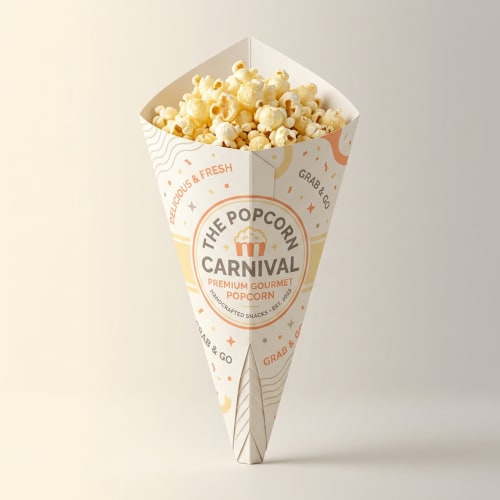 Custom Paper Cones for Popcorn