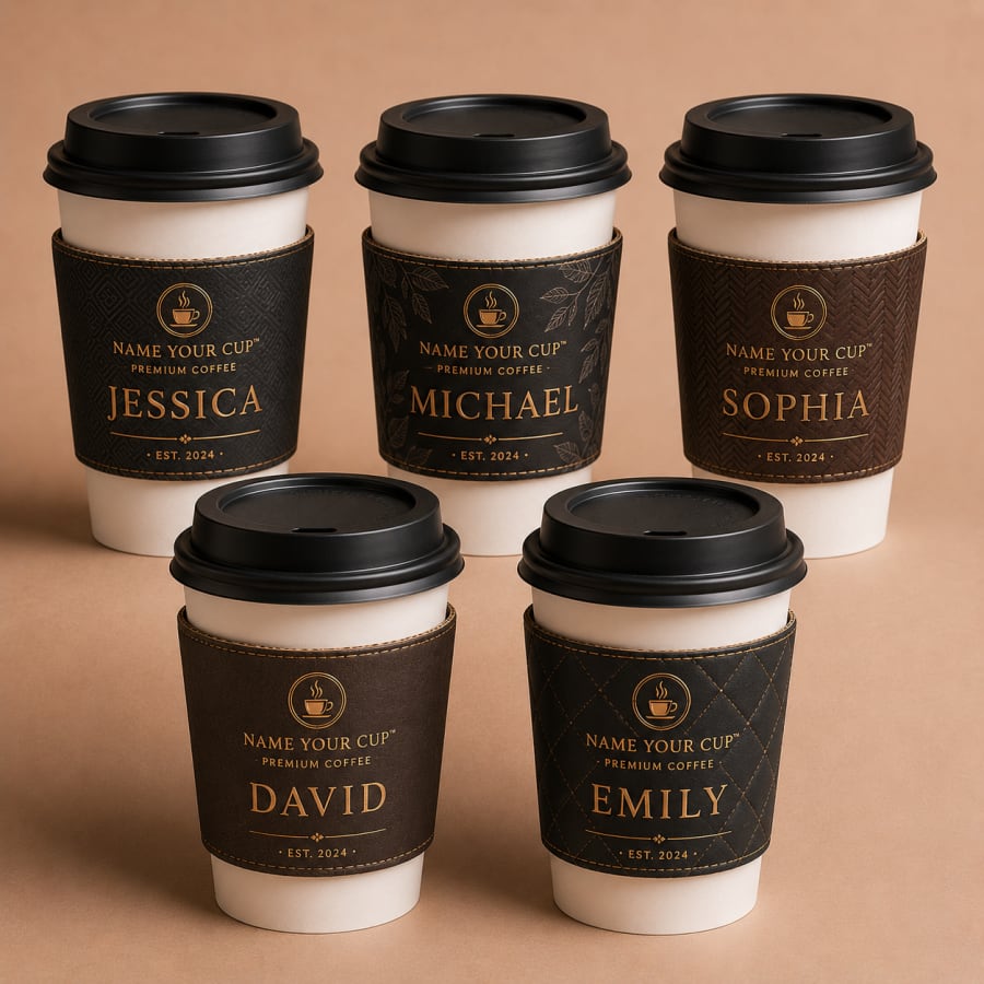 Personalized Coffee Cup Sleeves, construction detail