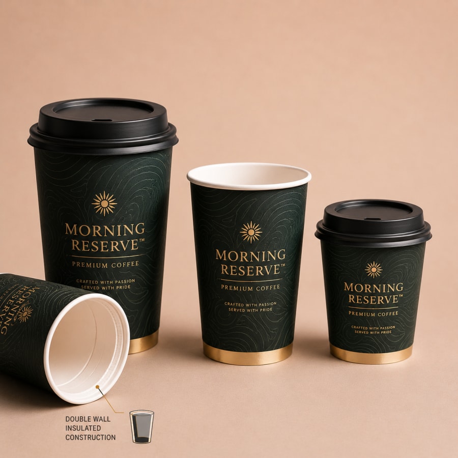 Custom Double Wall Paper Cups, construction detail