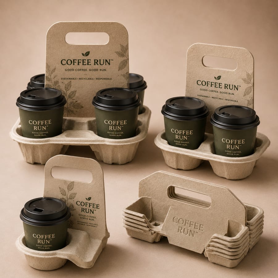 Disposable Paper Cup Holder, construction detail