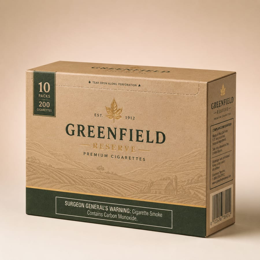 Cigarette Carton, construction detail