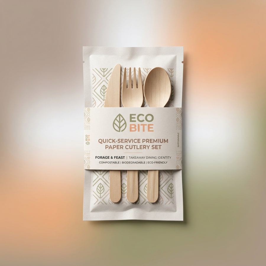 Disposable Paper Cutlery, construction detail