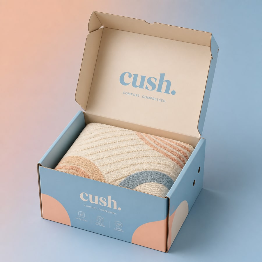 Cushion Packaging Boxes, construction detail