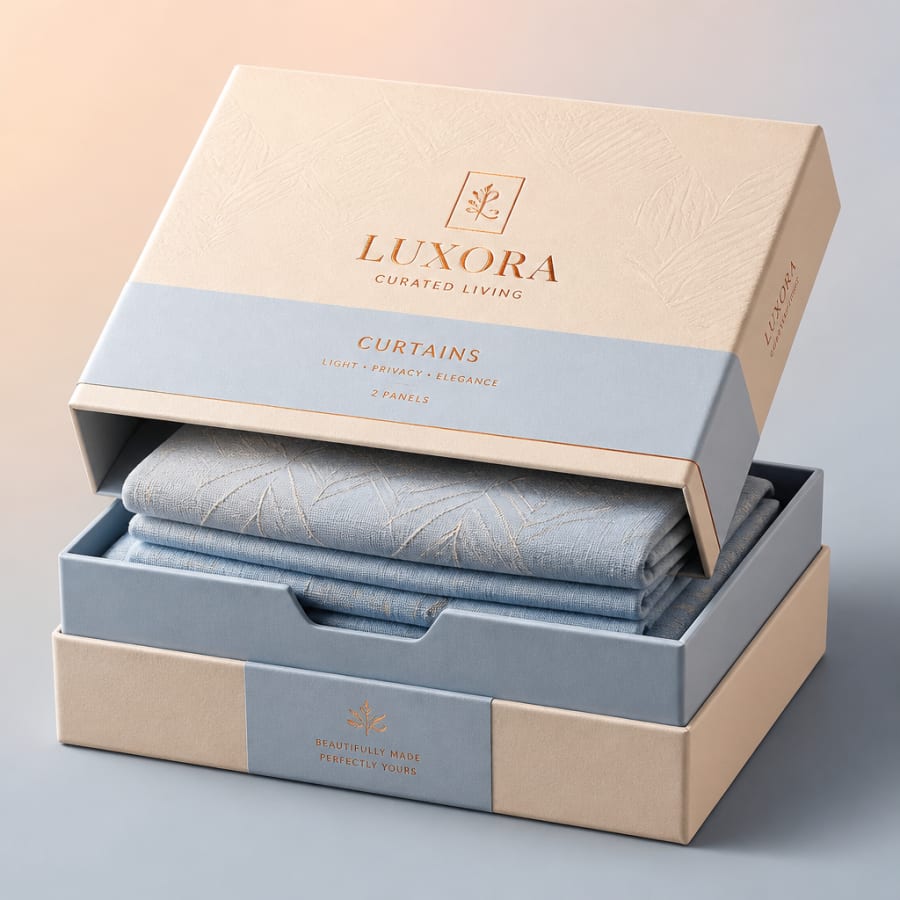 Curtain Packaging Boxes, construction detail