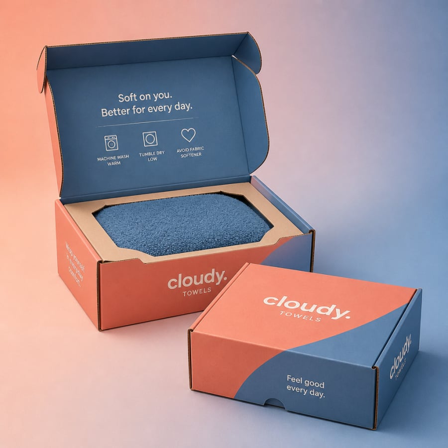 Towel Packaging Boxes, construction detail