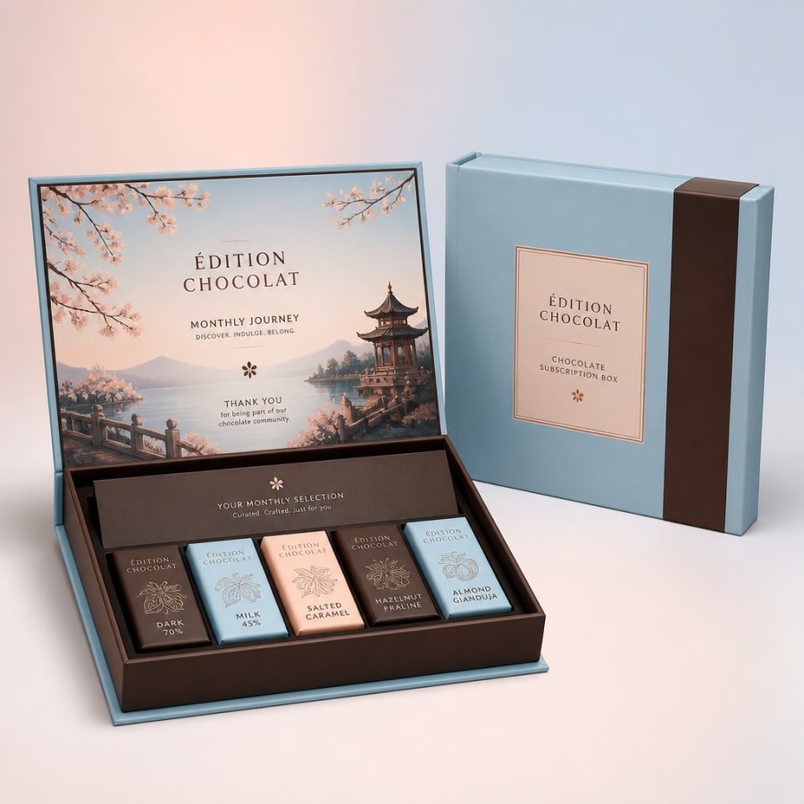 Chocolate Subscription Box, construction detail