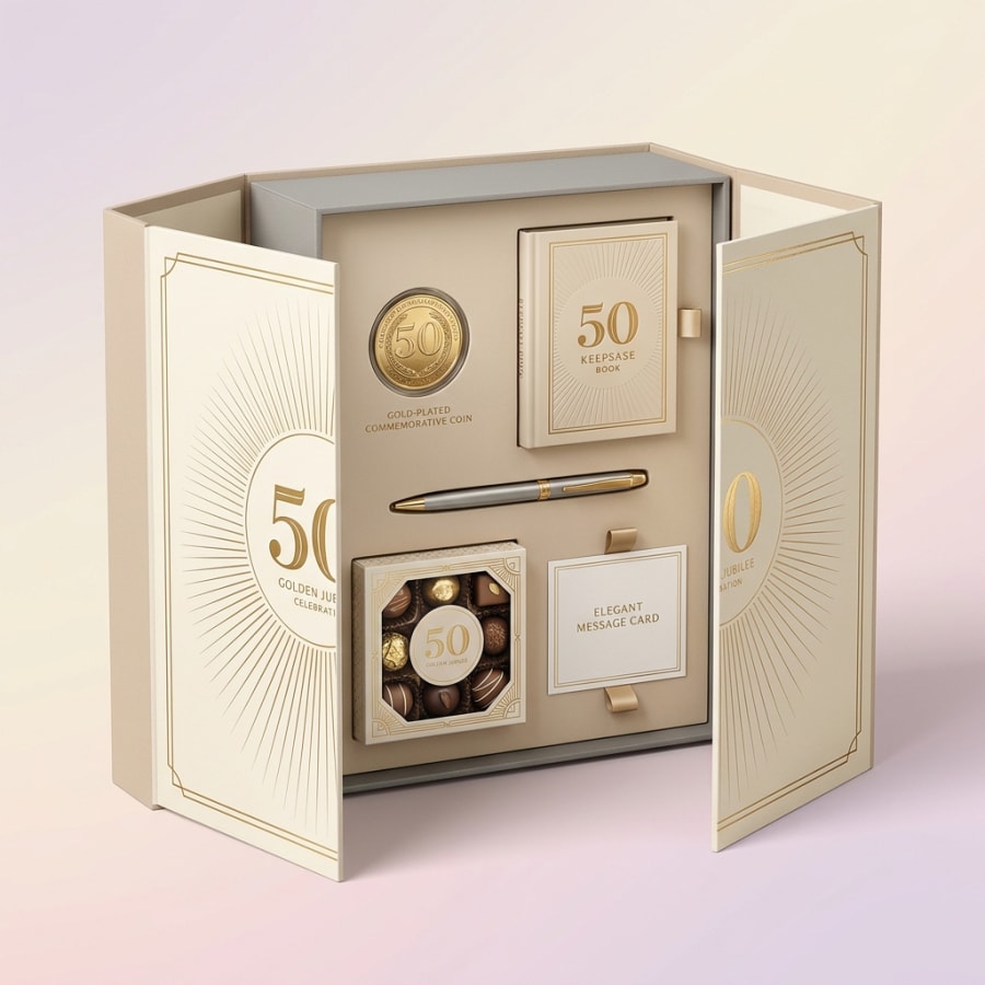 Gift Kit for Golden Jubilee, construction detail