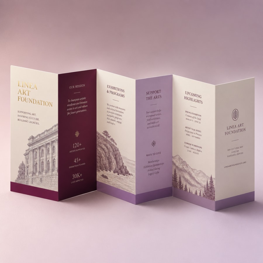 Custom Printed Brochures, construction detail