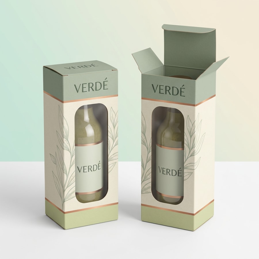 Sauce Bottle Boxes, construction detail