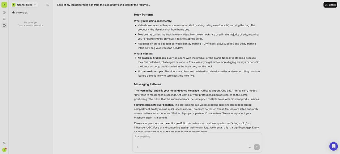 Motion insight report listing what is missing