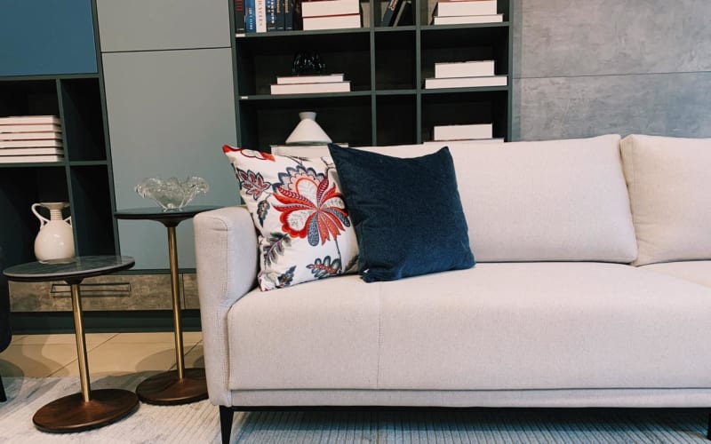 Sofá living de três lugares para sala de estar