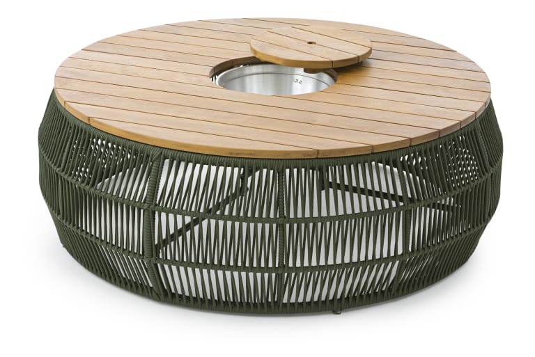 mesa de centro para área externa com champanheira