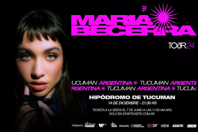 Por primera vez María Becerra presentará su show en Tucumán