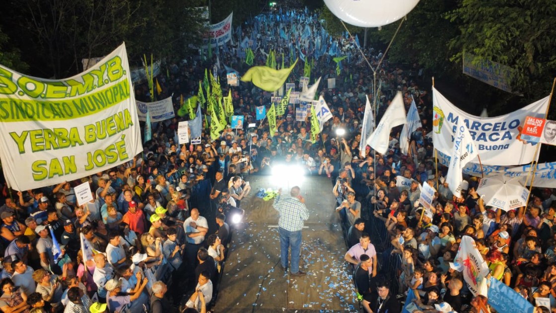 Con una convocatoria a los indecisos, Jaldo cerró la campaña del oficialismo en Yerba Buena
