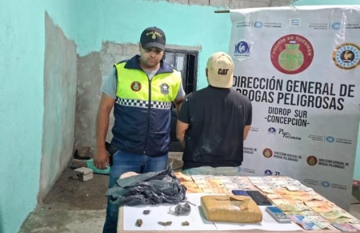 Concepción: un ladrillo de marihuana listo para 12 mil dosis fue secuestrado en un operativo