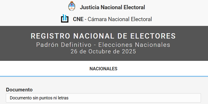 Consulta del Padrón Electoral