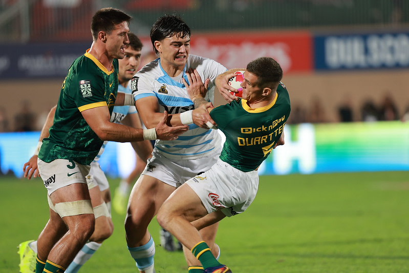 Los Pumas 7s tuvieron un arranque complicado en el Seven de Dubai y no pelearán por el título