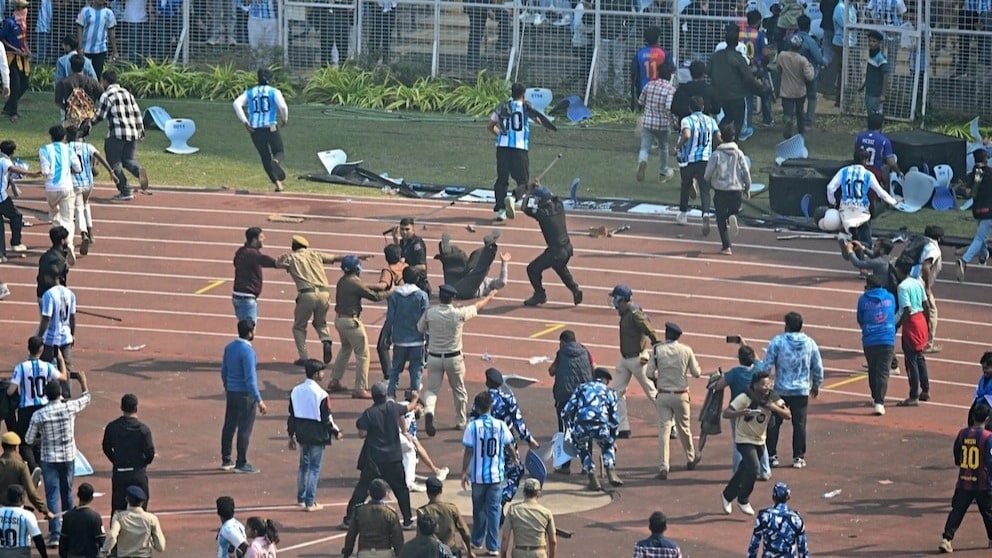 La visita de Messi a India terminó en escándalo: los fanáticos destrozaron el estadio