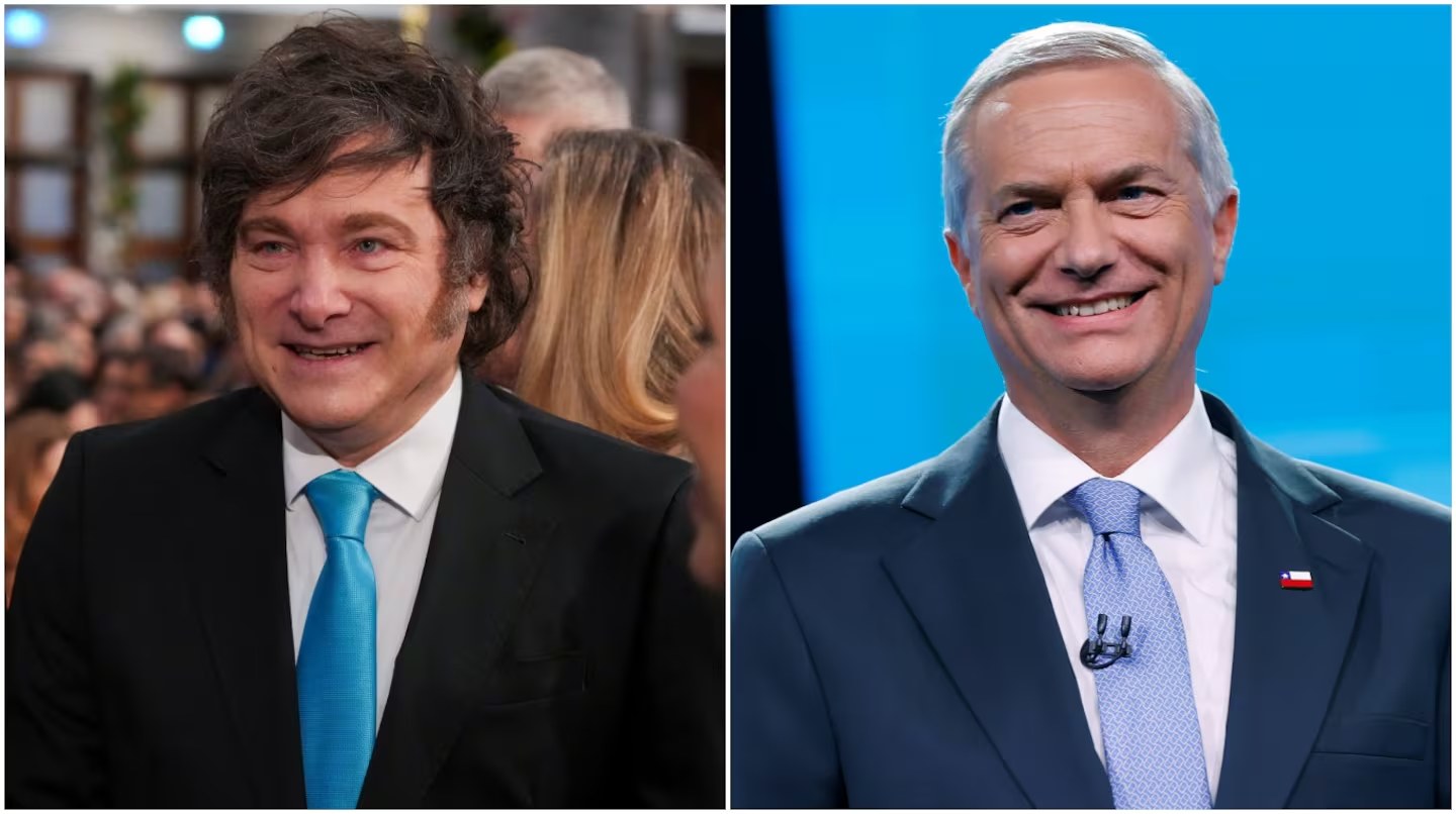 Milei recibe en Casa Rosada al presidente electo de Chile en su primer viaje tras el triunfo