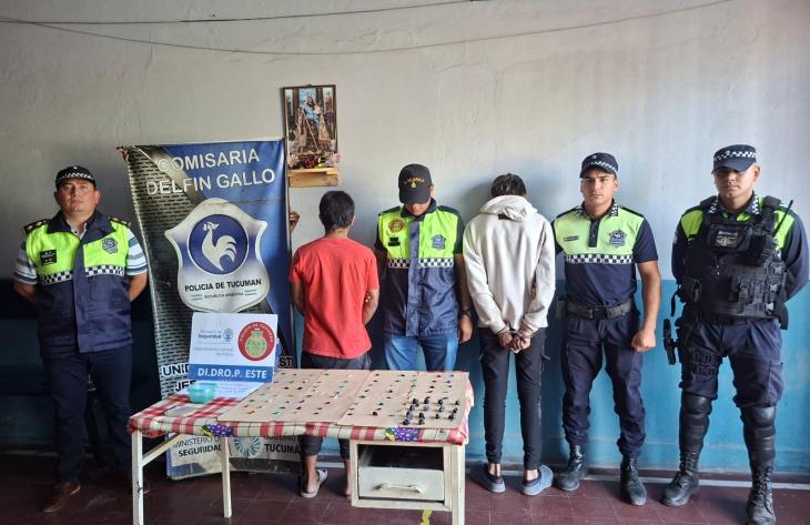 Delfín Gallo: secuestran pasta base y marihuana tras interceptar a dos sospechosos